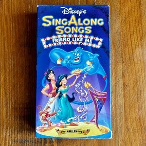 Disney’s Sing Along Songs-Aladdin “Friend Like Me” (VHS,1992) LIKE NEW